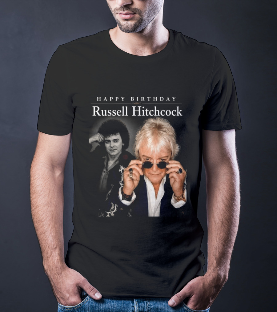 Happy Birthday Russell Hitchcock Iconic Music Celebration T-Shirt