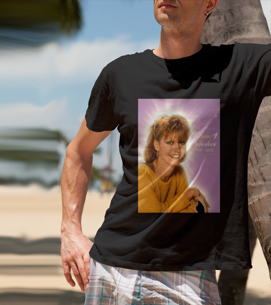 Anne Schedeen 1949 2026 Memorial Image With Angel Wings T-Shirt
