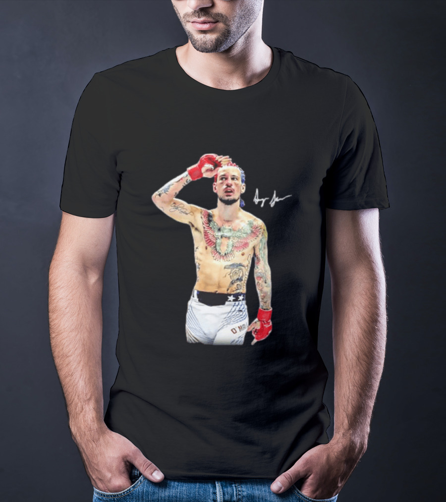 Sean O'Malley UFC MMA Fighter Autographed Pose T-Shirt