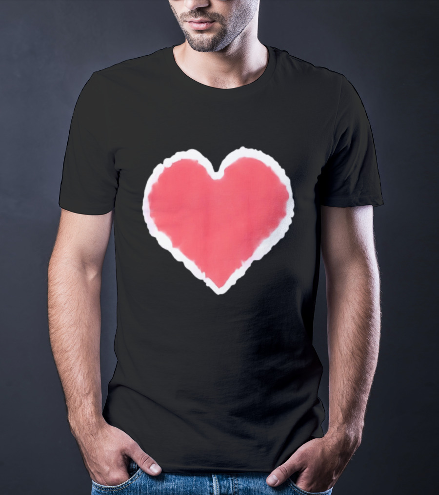 Tie Dye Heart Red Paint Splash T-Shirt
