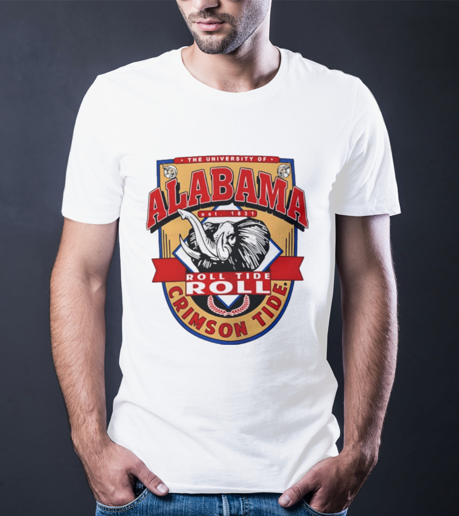 The University Of Alabama Crimson Tide Est 1831 Roll Tide Roll Elephants T-Shirt