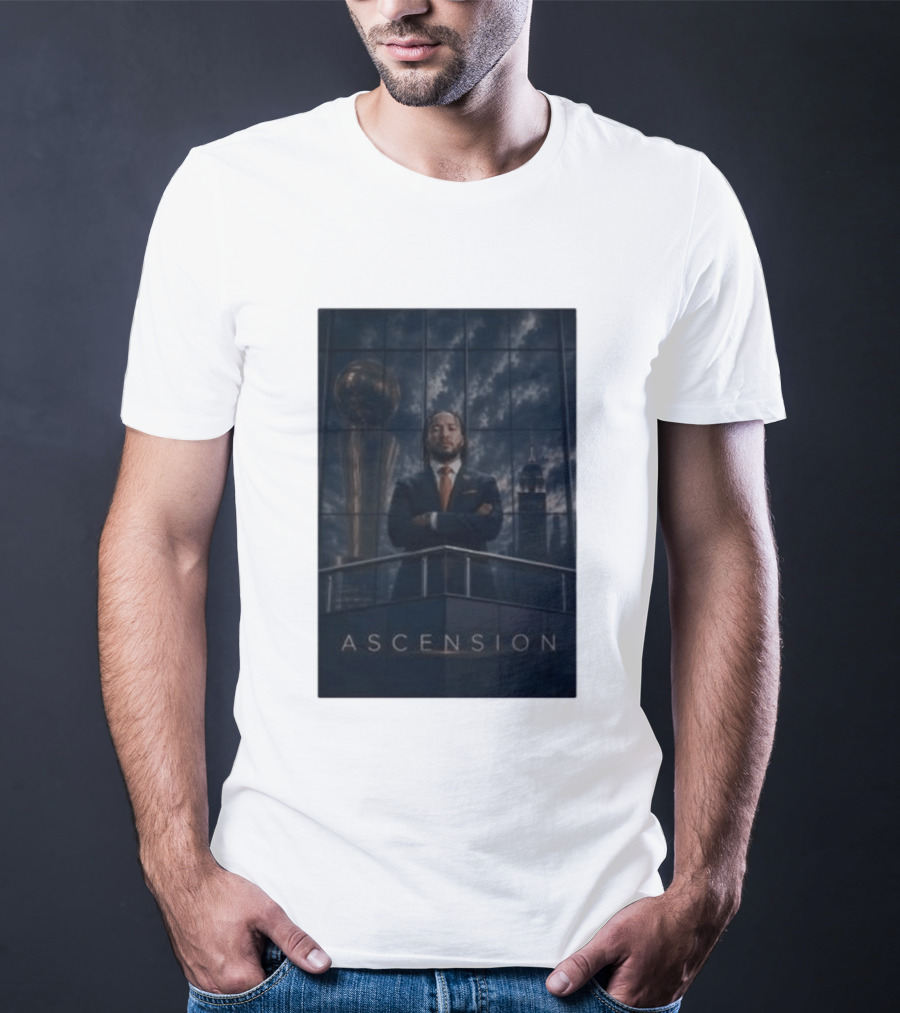 Ascension Jalen Brunson 2026 NBA Champs Trophy Victory Skyline T-Shirt