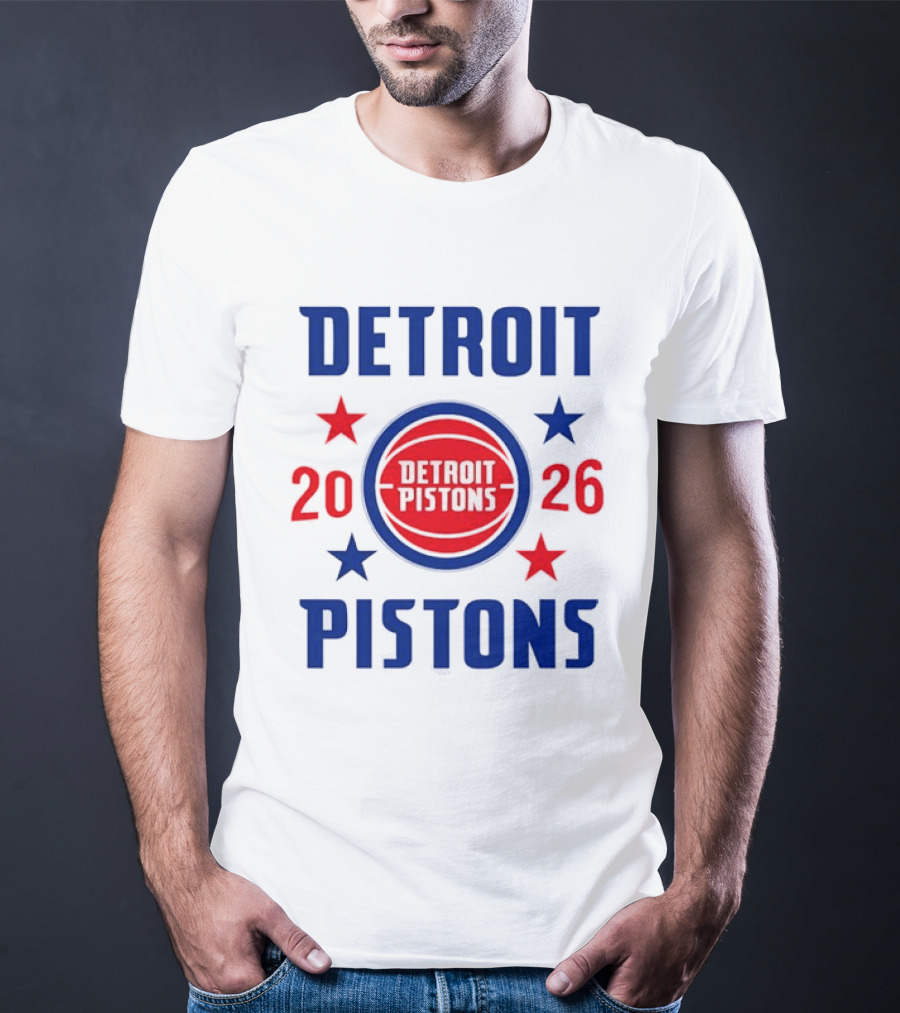 Detroit Pistons 2026 NBA Stars Team T-Shirt