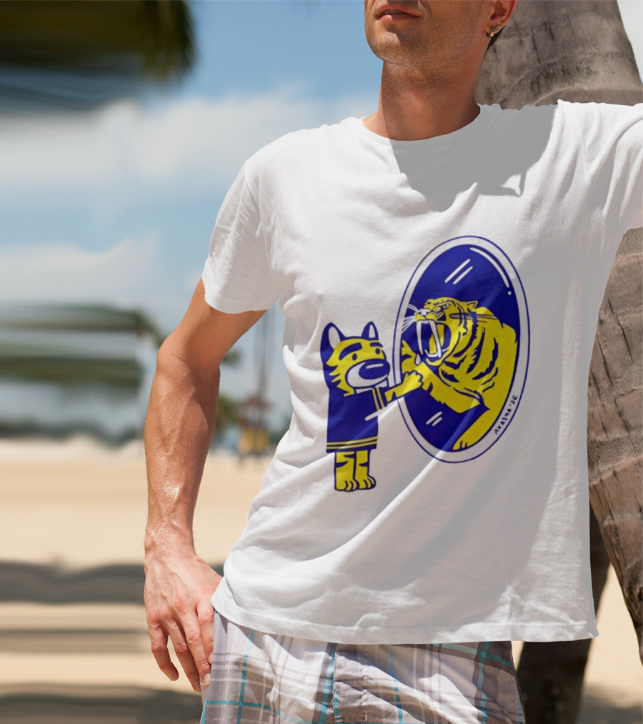 Gnash Predators Sabretooth Tiger Mirror Reflection T-Shirt