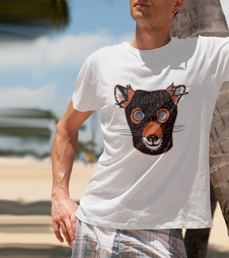 Tasmanian Devil Hypnotized Spiral Eyes Wildlife T-Shirt