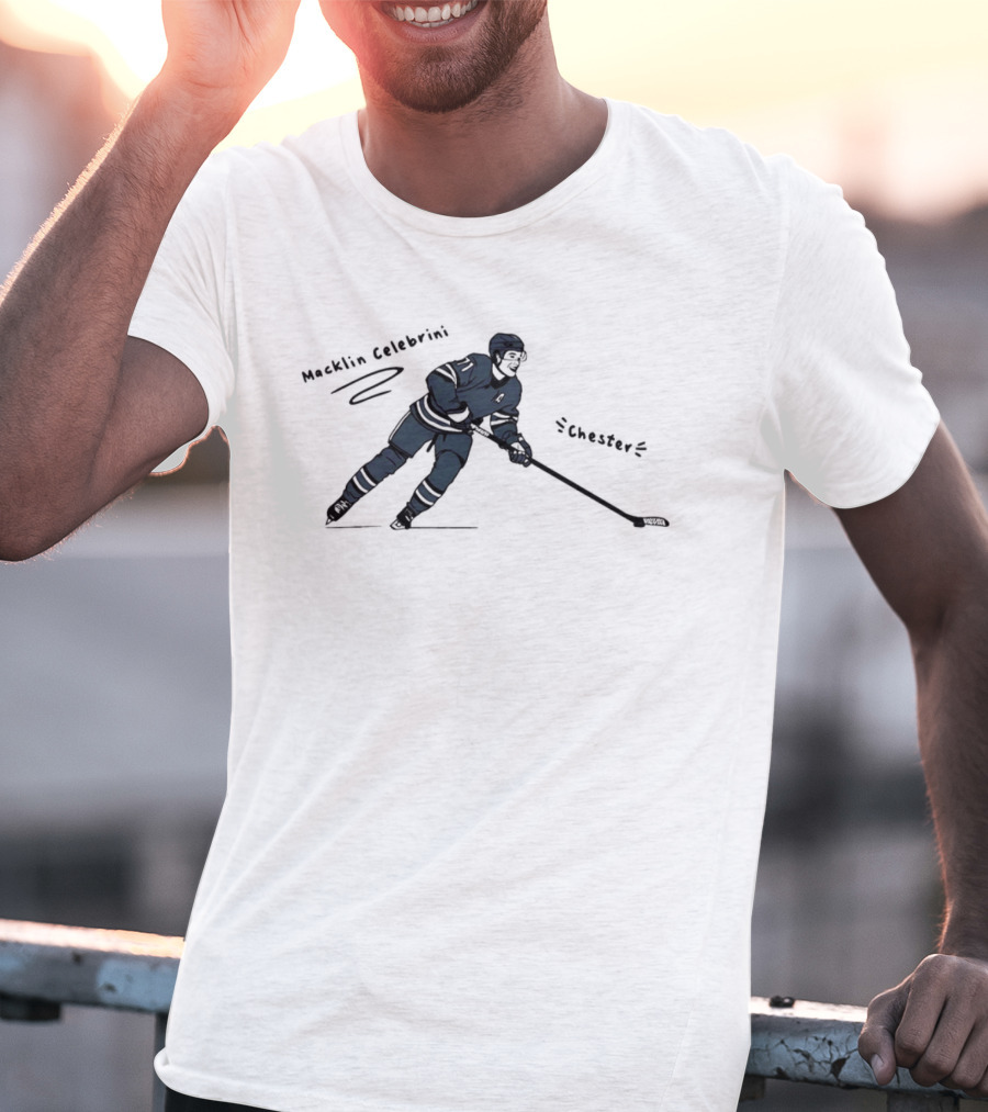Macklin Celebrini San Jose Sharks Chester NHL Hockey Player T-Shirt