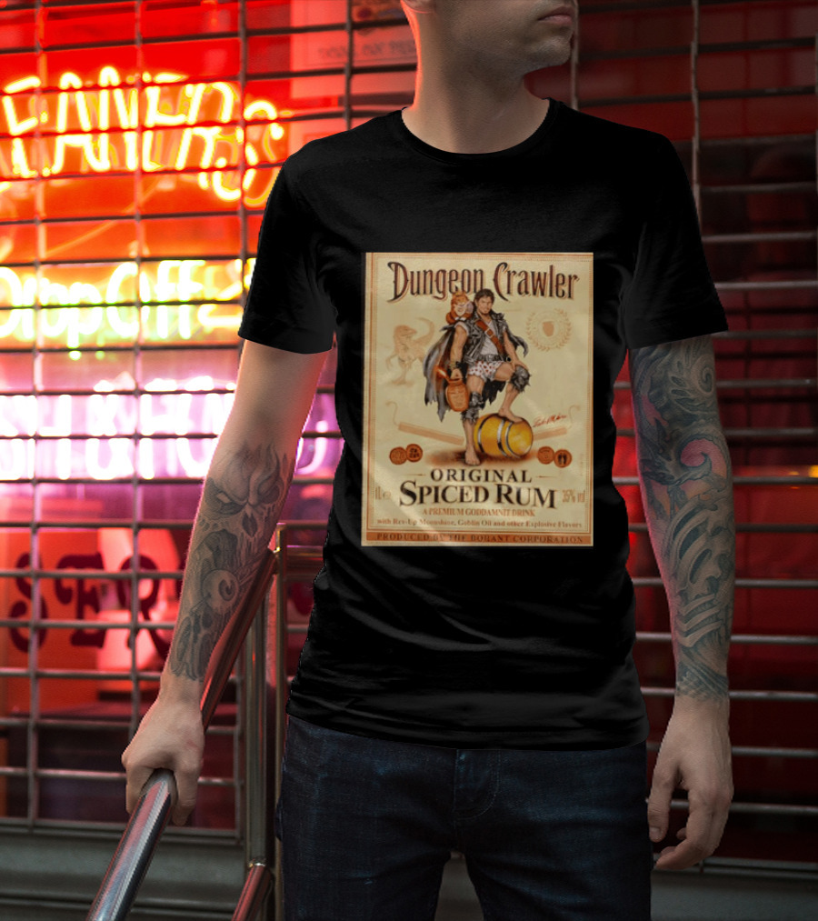 Dungeon Crawler Original Spiced Rum Borant Corporation Premium Drink T-Shirt