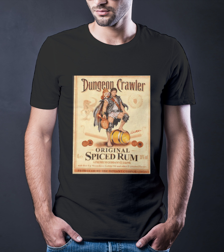 Dungeon Crawler Original Spiced Rum Borant Corporation Premium Drink T-Shirt
