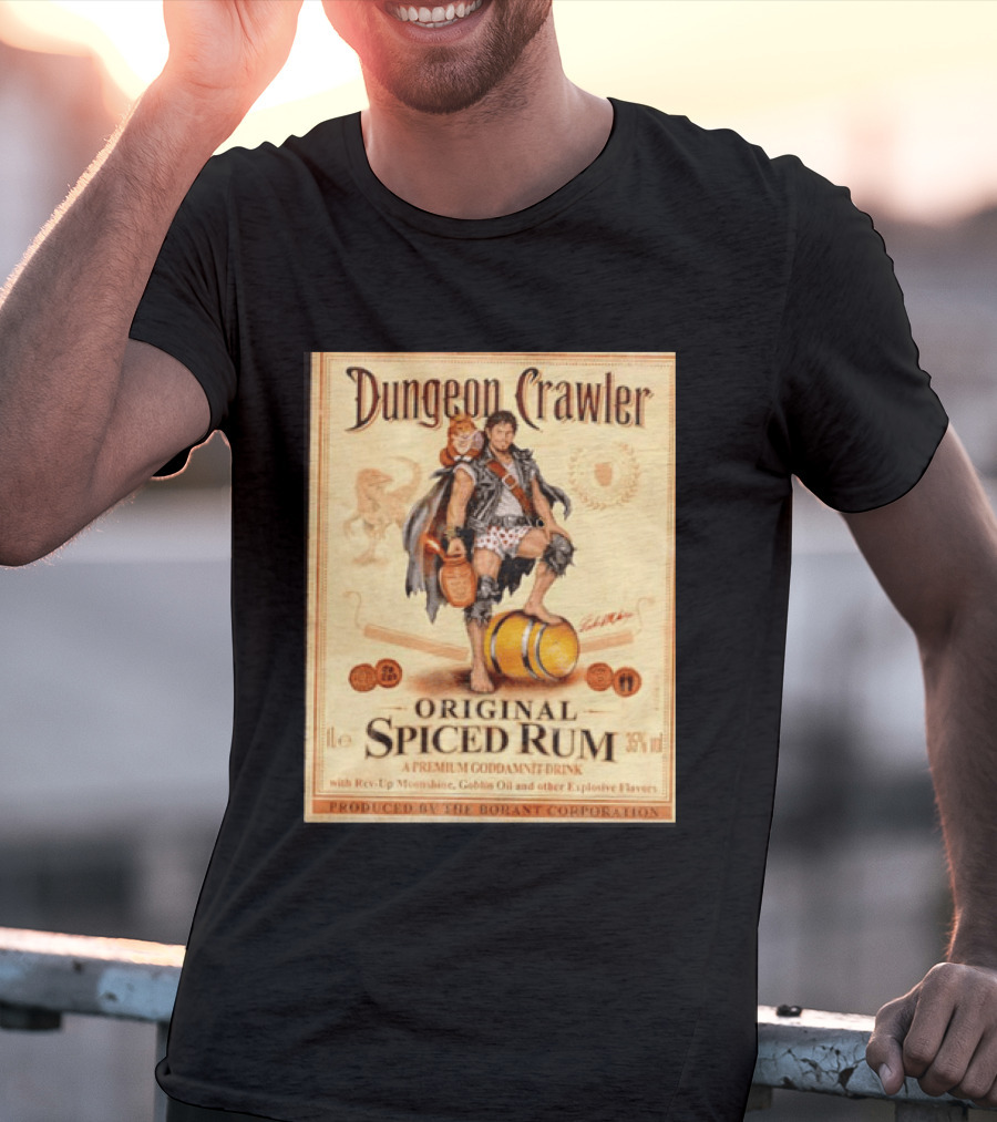 Dungeon Crawler Original Spiced Rum Borant Corporation Premium Drink T-Shirt