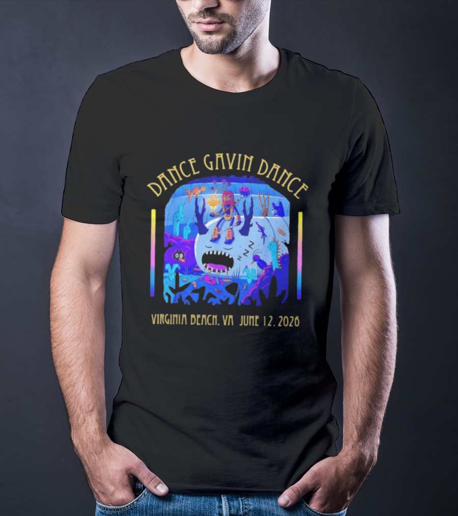 Dance Gavin Dance Underwater Virginia Beach VA June 12 2026 Concert Tour T-Shirt