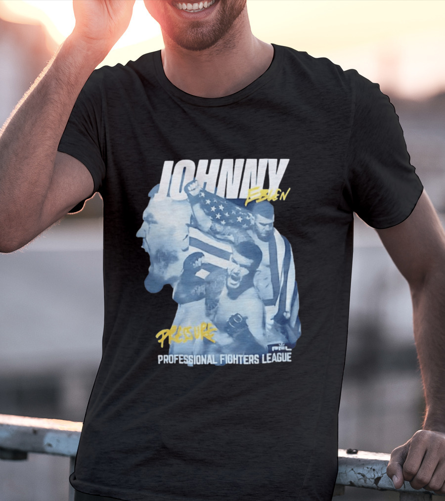 Johnny Eblen Pressure Professional Fighters League PFL American Flag T-Shirt