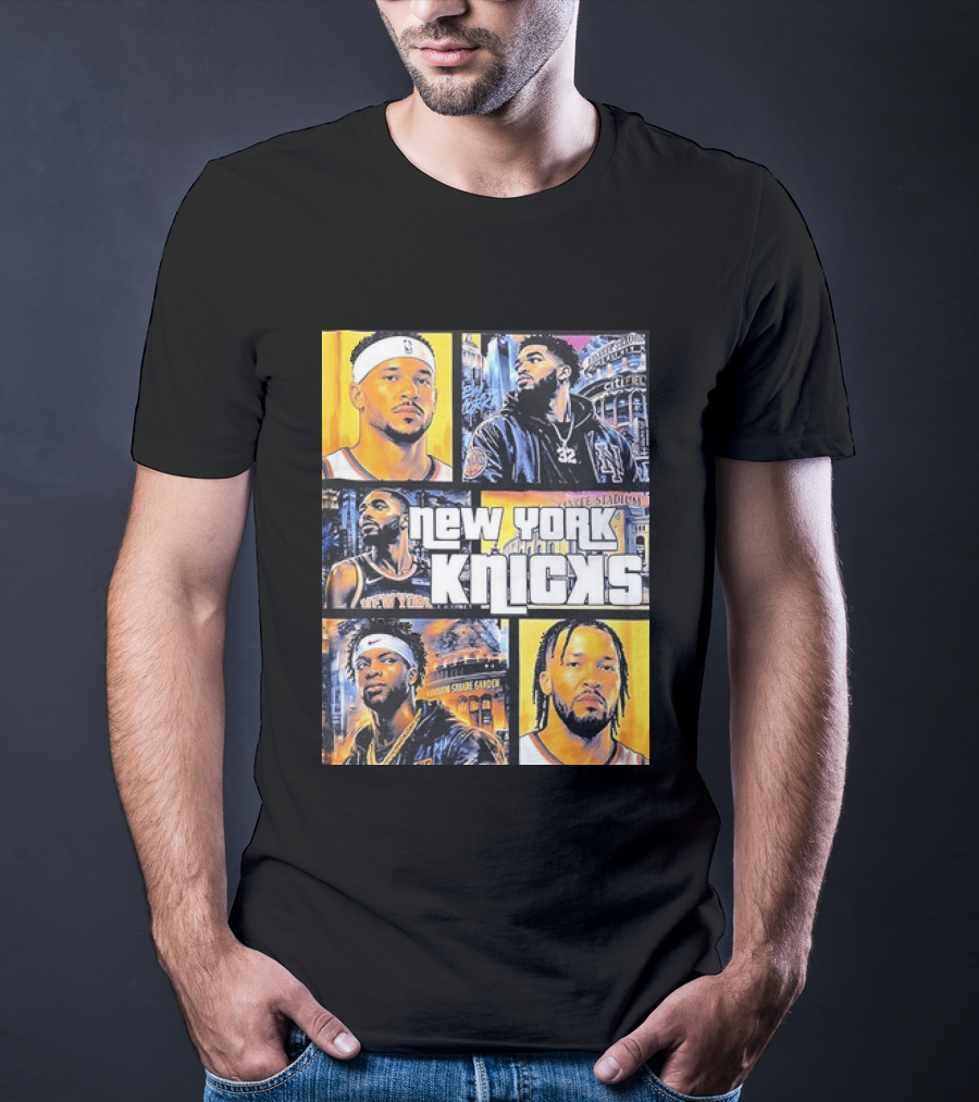 Josh Hart Karl Anthony Towns Mikal Bridges Julius Randle Jalen Brunson New York Knicks Yankee Stadium Madison Square Garden T-Shirt