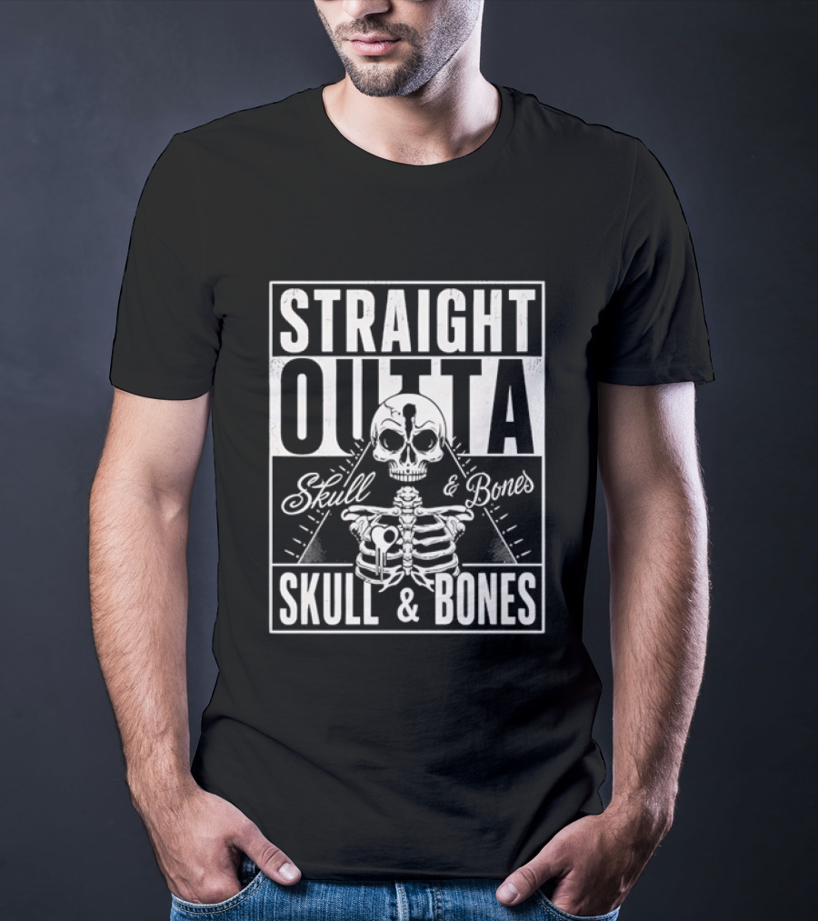 Straight Outta Skull And Bones Skeleton T-Shirt