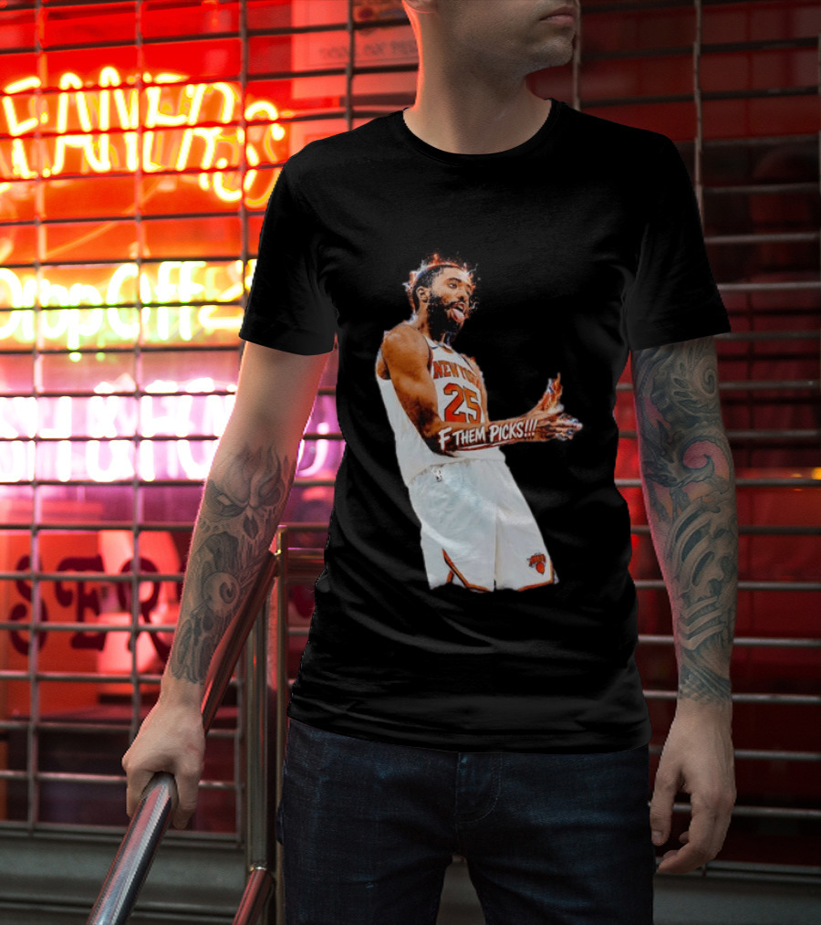 Mikal Bridges New York Knicks 25 F Them Picks T-Shirt