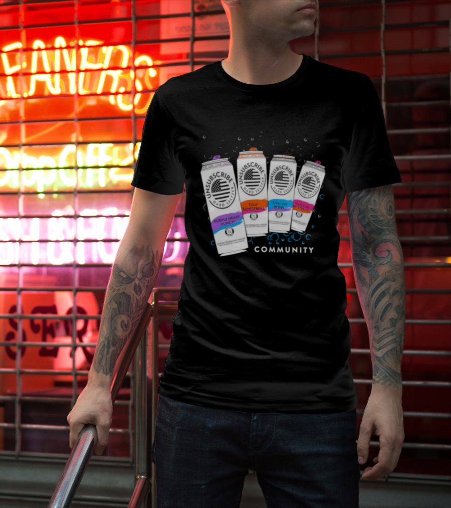 Unsubscribe Hard Seltzer Community Purple Heart Punch Tism Tangerine Five Oh Berry T-Shirt