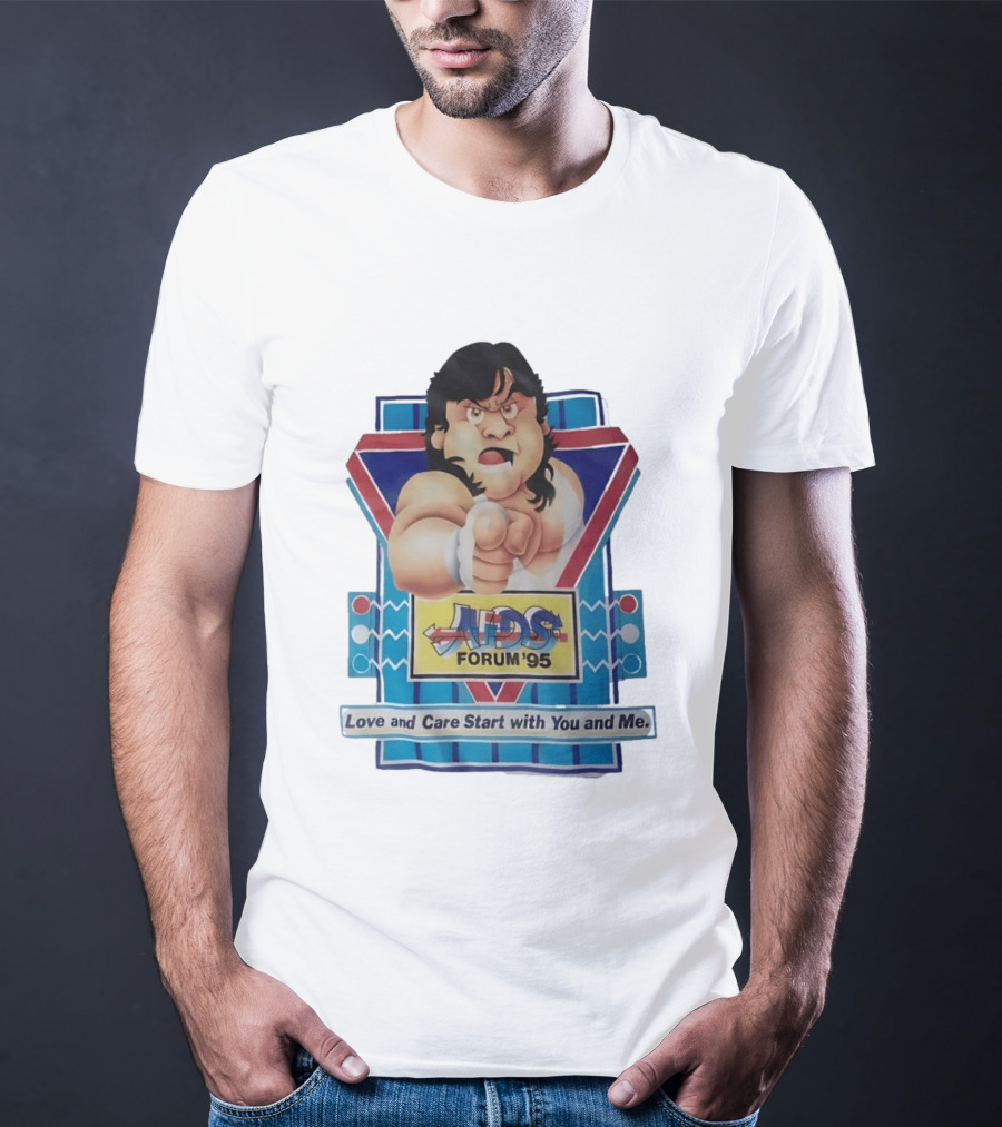 Atsushi Onita AIDS Forum '95 Love And Care Start With You And Me T-Shirt