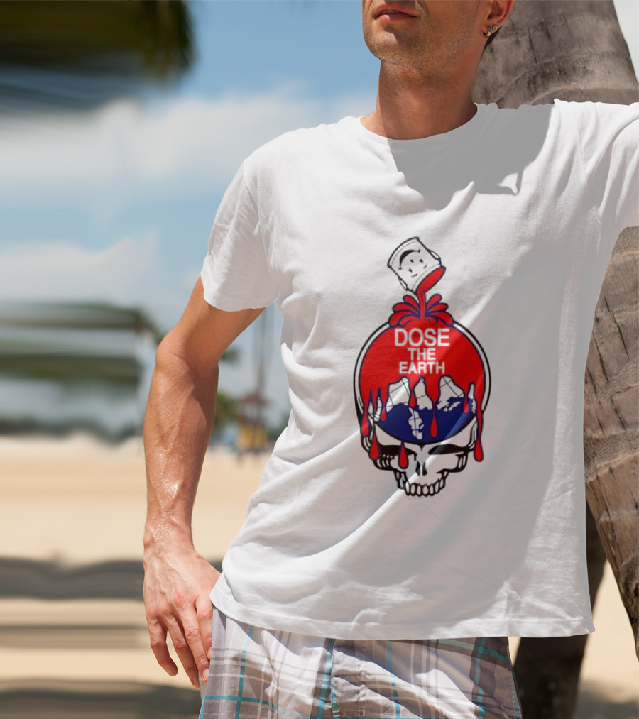 Steal Your Face Grateful Dead Dose The Earth Kool Aid Man Skull T-Shirt
