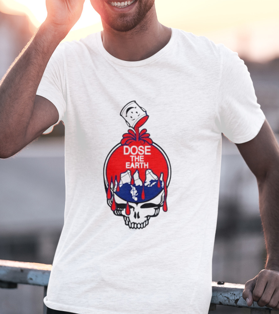 Steal Your Face Grateful Dead Dose The Earth Kool Aid Man Skull T-Shirt