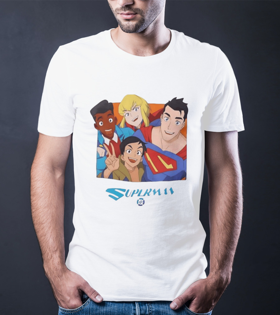 Superman Jimmy Olsen Lois Lane Supergirl My Adventures With Superman Animation Series Characters T-Shirt