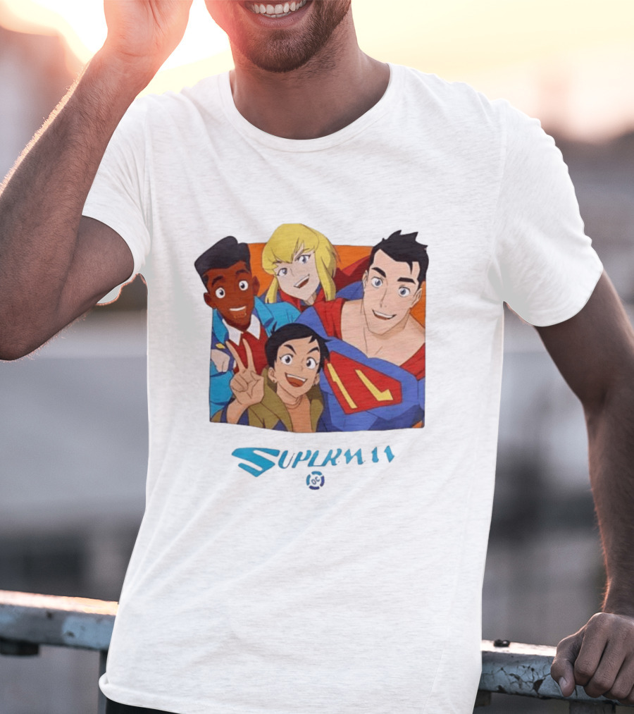 Superman Jimmy Olsen Lois Lane Supergirl My Adventures With Superman Animation Series Characters T-Shirt