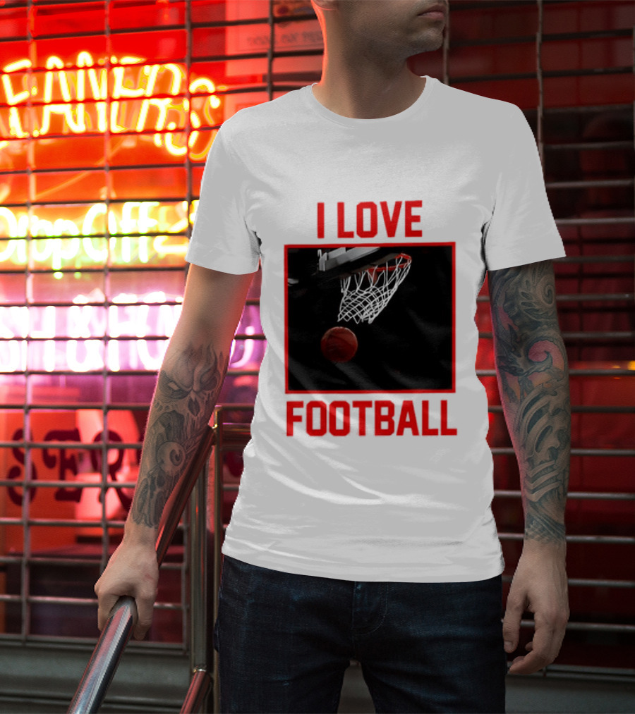 I Love Football Basketball Meme Sports T-Shirt
