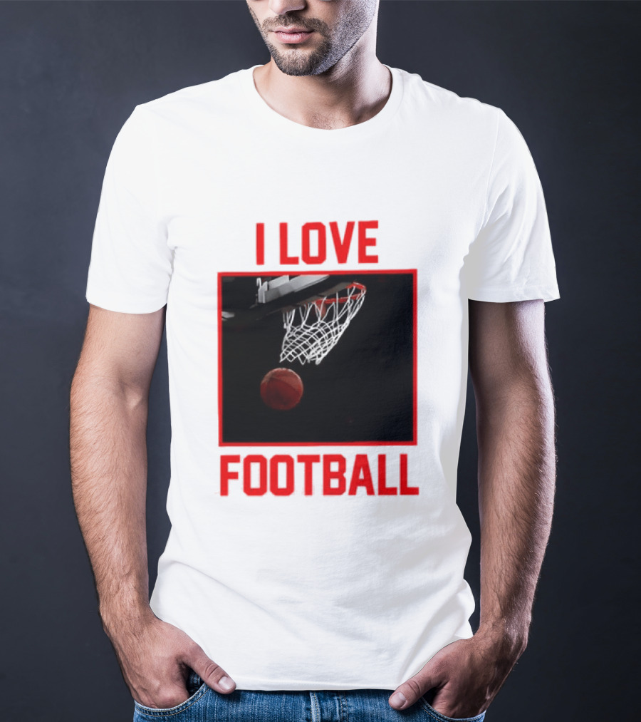 I Love Football Basketball Meme Sports T-Shirt