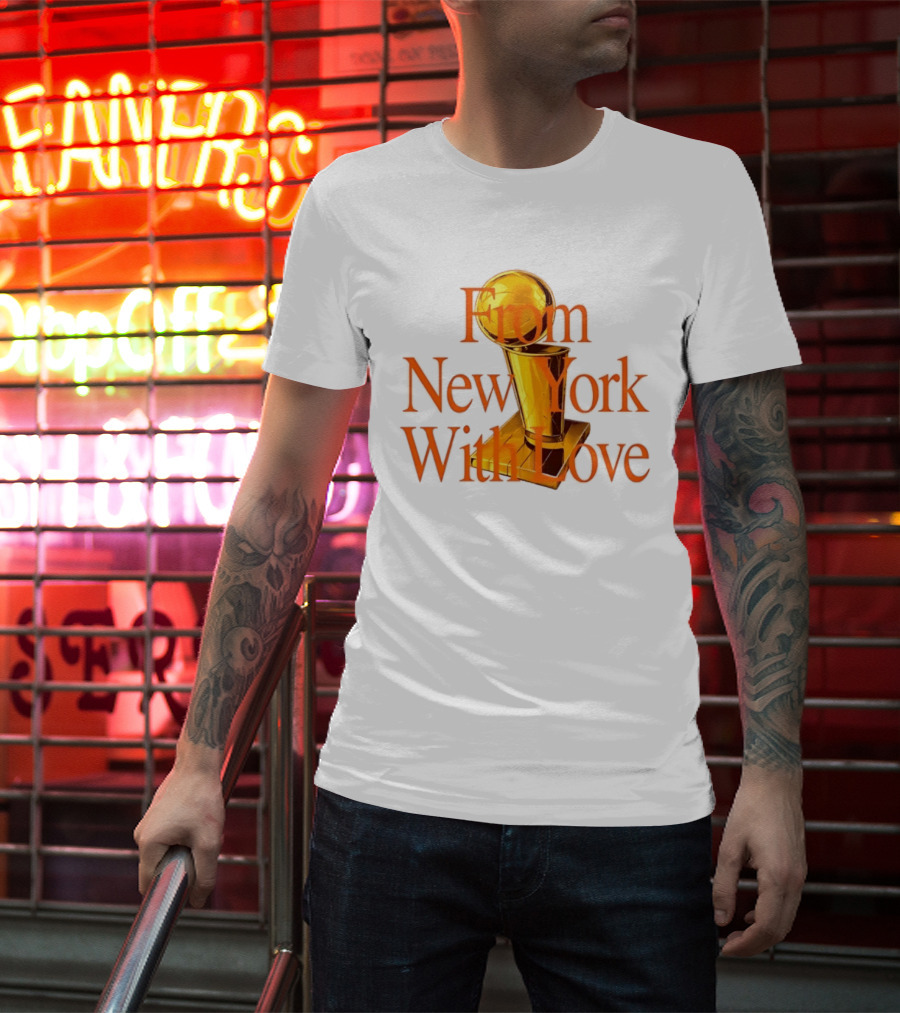 From New York With Love Larry O'Brien New York Knicks T-Shirt