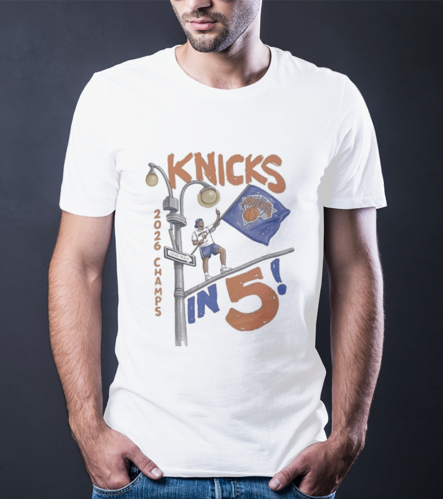 Knicks 2026 Champs In 5 Keith Haring T-Shirt