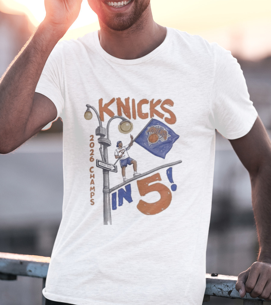 Knicks 2026 Champs In 5 Keith Haring T-Shirt