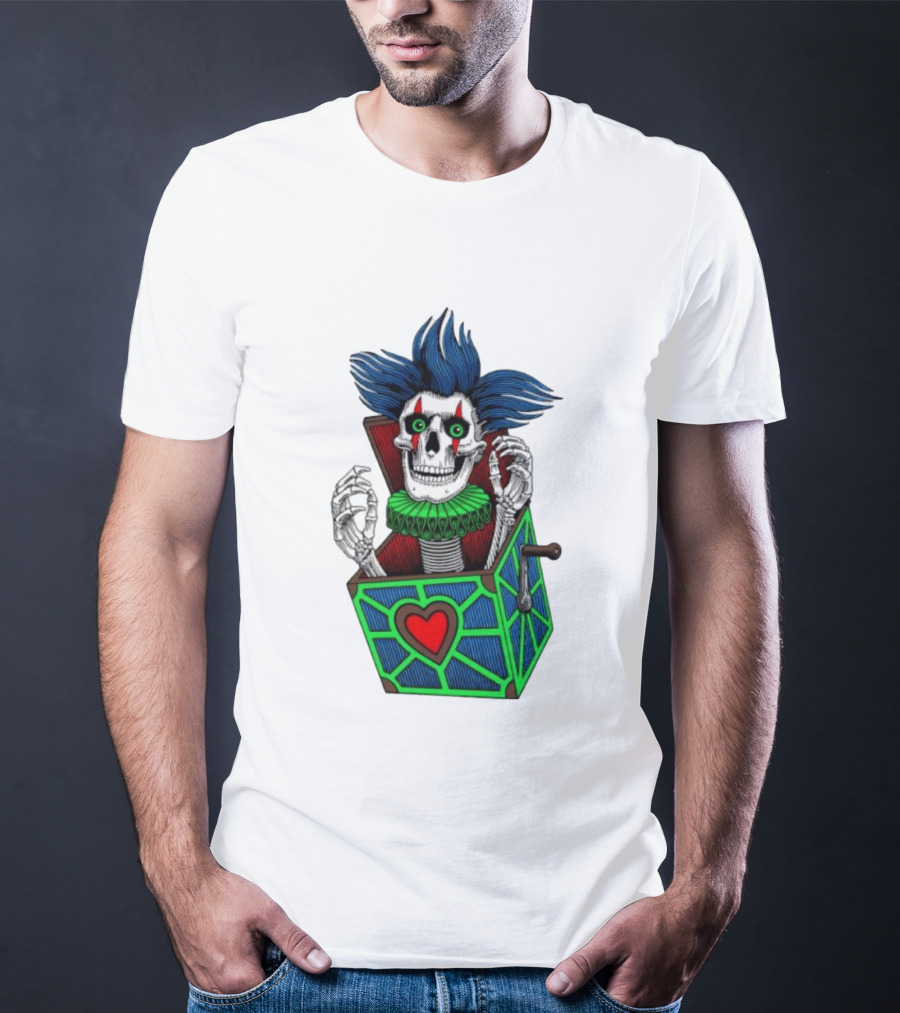 Powell Peralta Chris Hiett Skull Jack In The Box Clown Image T-Shirt