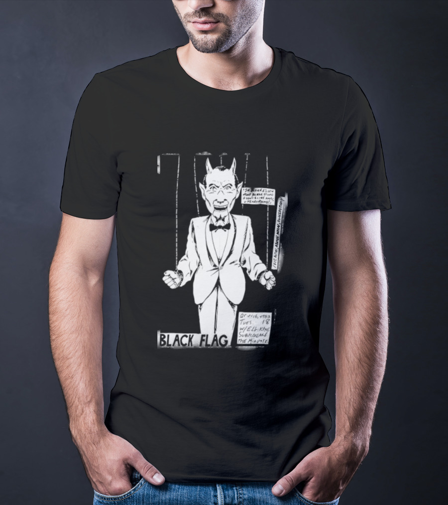Raymond Pettibon Black Flag Devil Puppet T-Shirt