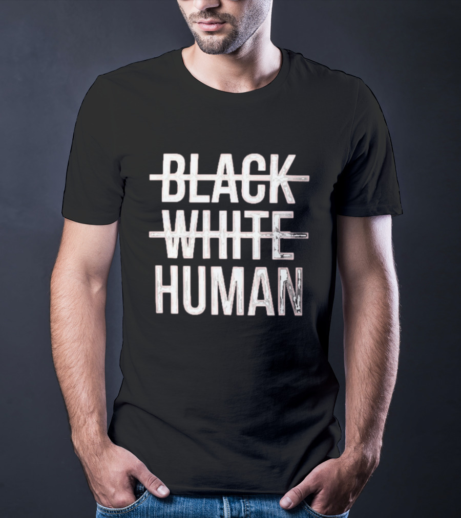 Black White Human T-Shirt