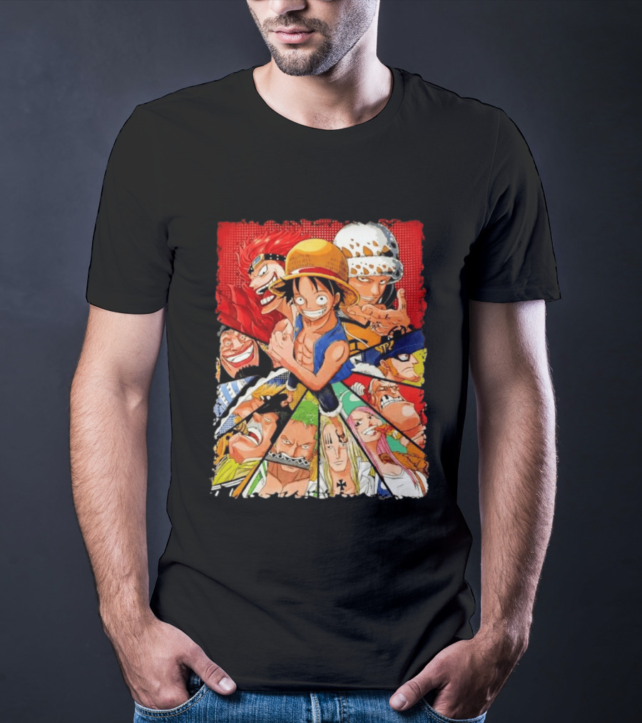 One Piece Luffy Kid Law Blackbeard Zoro Hawkins Drake Apoo Killer Bonney Ensemble T-Shirt