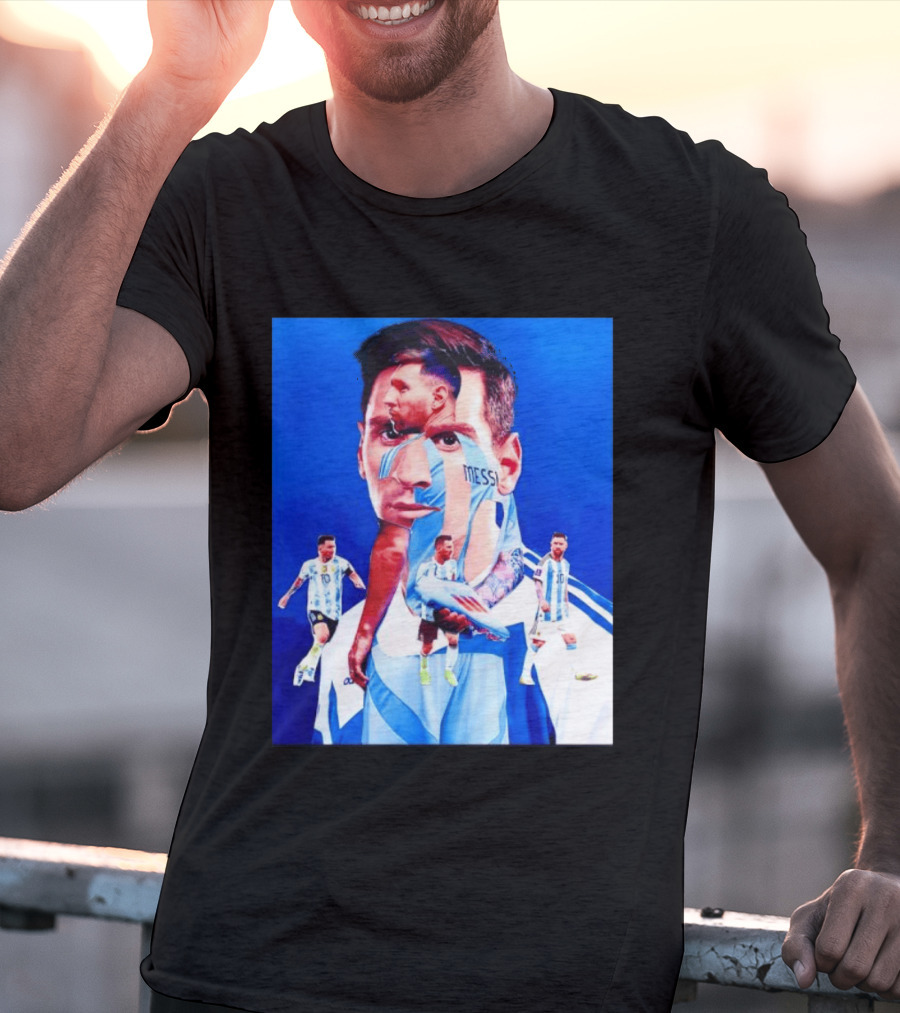 Messi Argentine Footballer Icon In Action T-Shirt