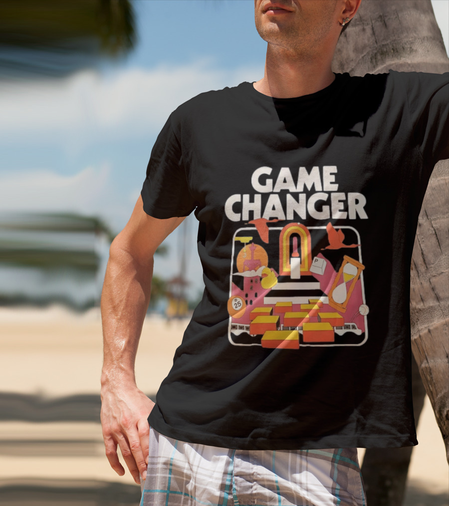 Game Changer Retro Arcade Countdown Hourglass Wings T-Shirt