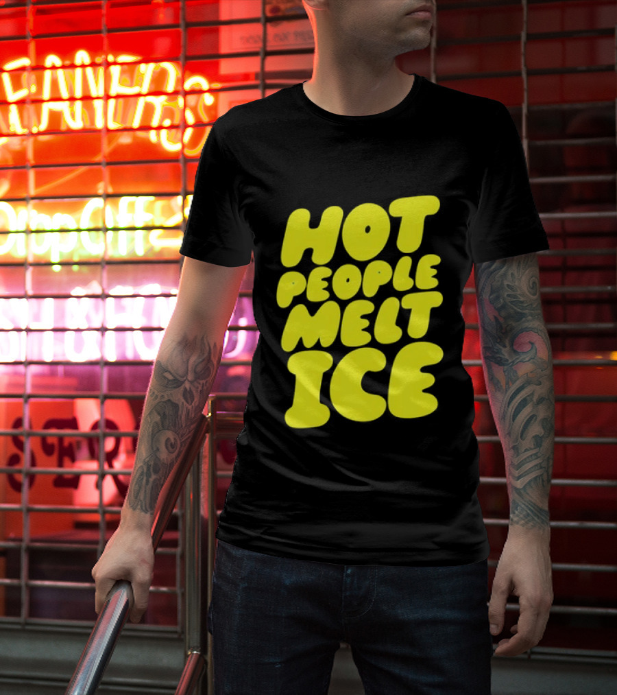 Hot People Melt Ice Bold Yellow T-Shirt