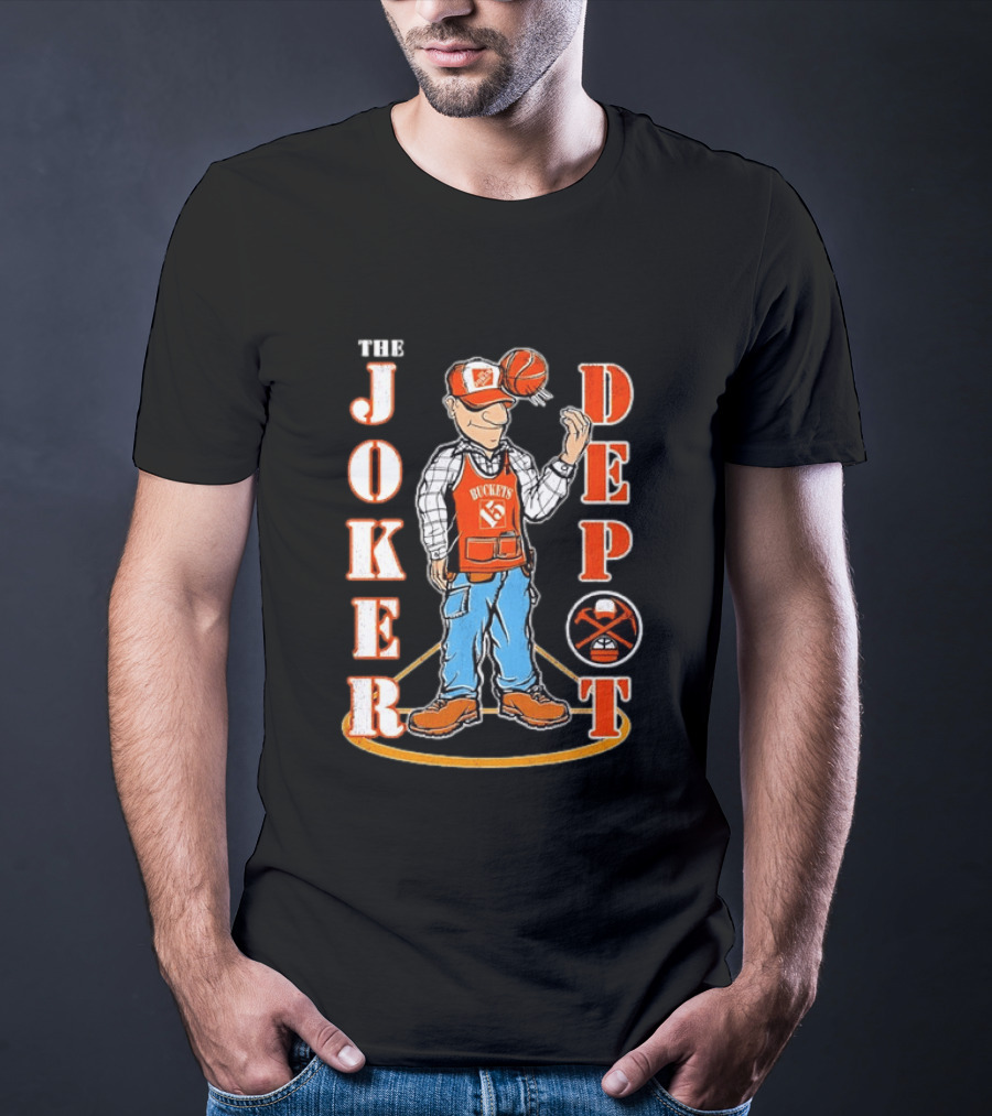 Nikola Jokic Denver Nuggets The Joker Depot Buckets 15 Basketball Player T-Shirt