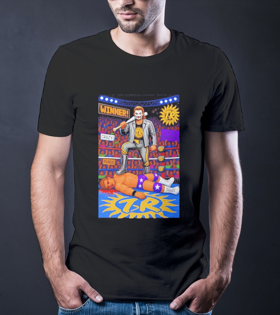 Winner Crazy Purge TR Wrestling Victory 8 Bit T-Shirt