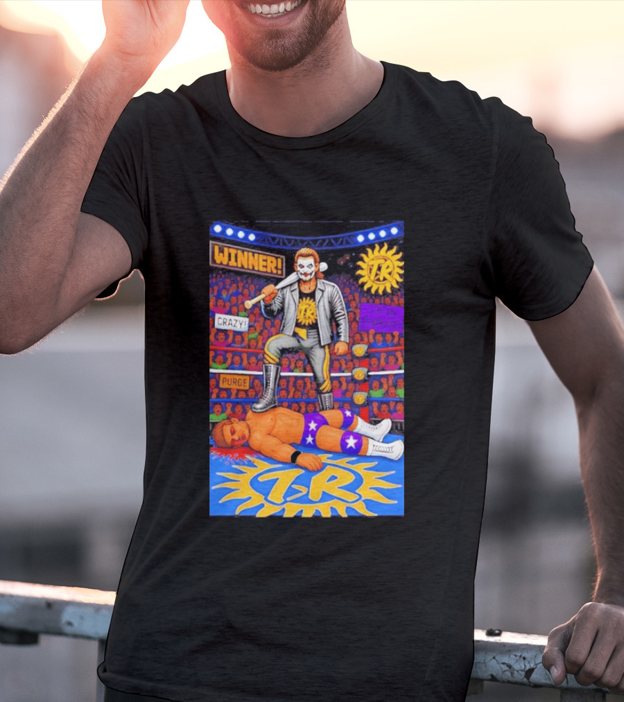 Winner Crazy Purge TR Wrestling Victory 8 Bit T-Shirt
