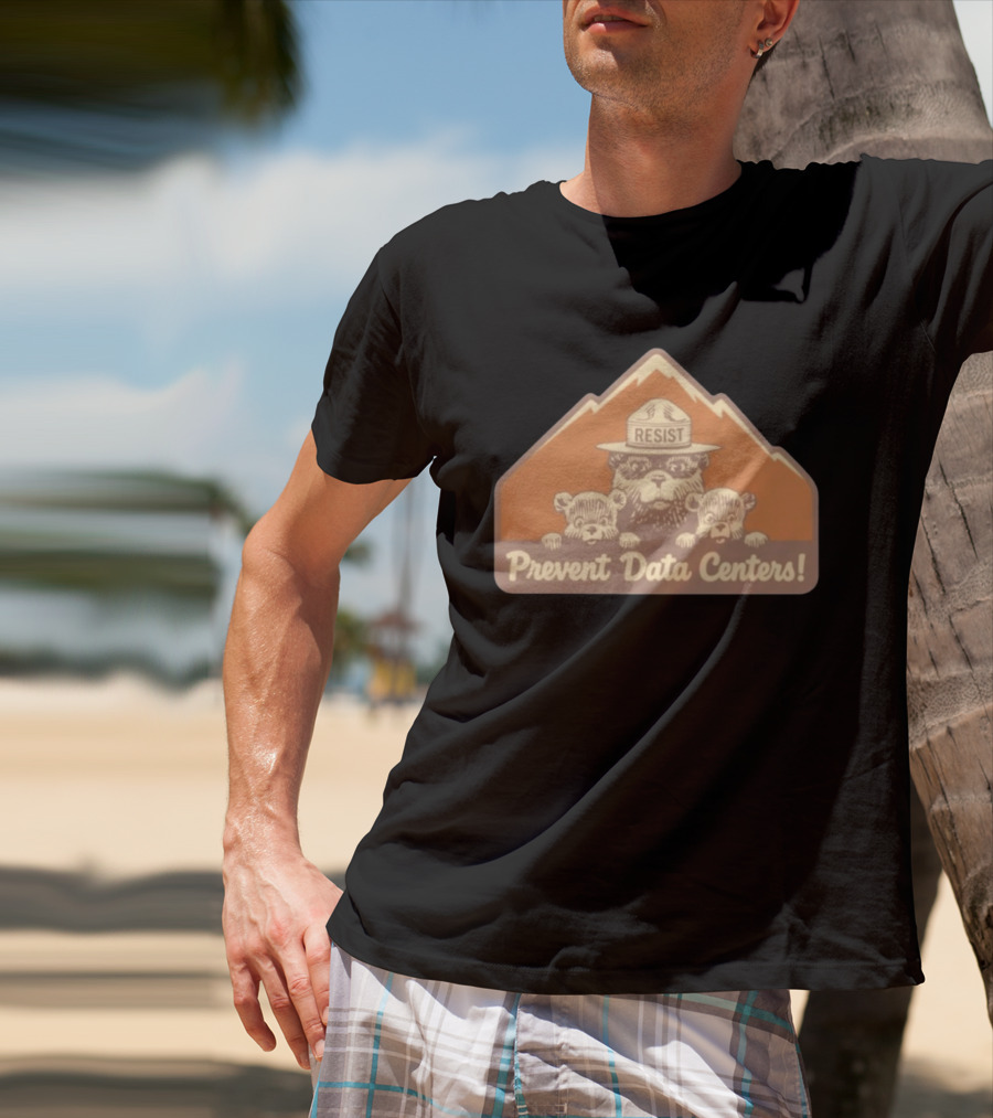 Resist Prevent Data Centers Bear Cubs Mountain T-Shirt