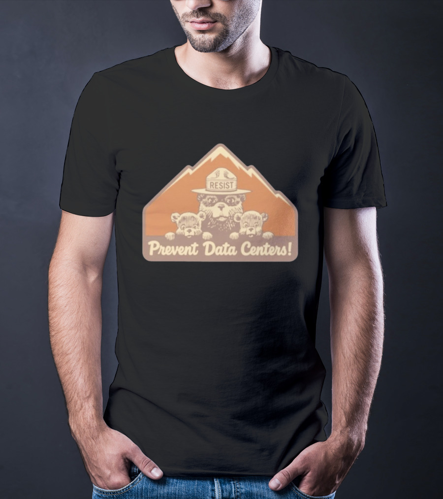Resist Prevent Data Centers Bear Cubs Mountain T-Shirt