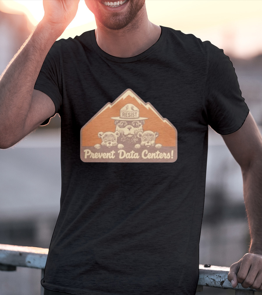 Resist Prevent Data Centers Bear Cubs Mountain T-Shirt