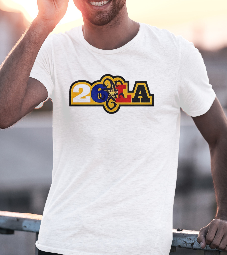 26 LA Bricks And Wood Los Angeles Lakers Stylized T-Shirt