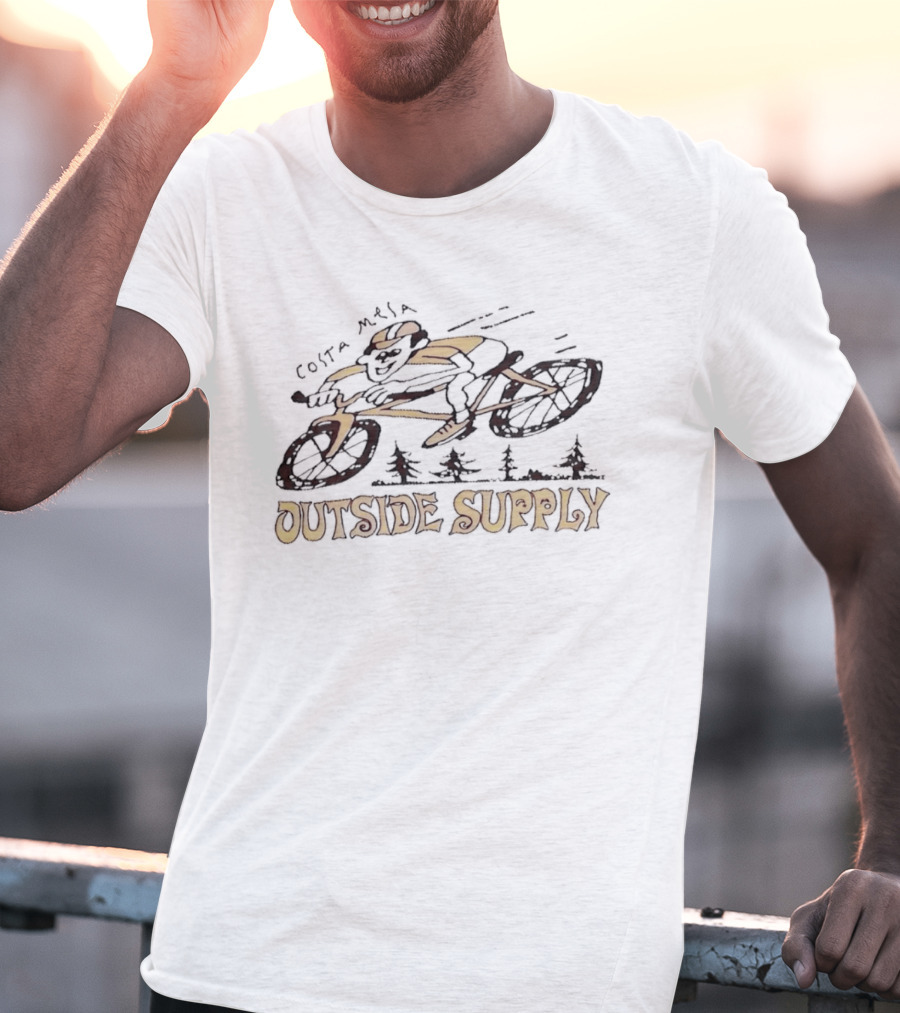 Costa Mesa Cyclist Outside Supply Mountain Bike Adventure T-Shirt
