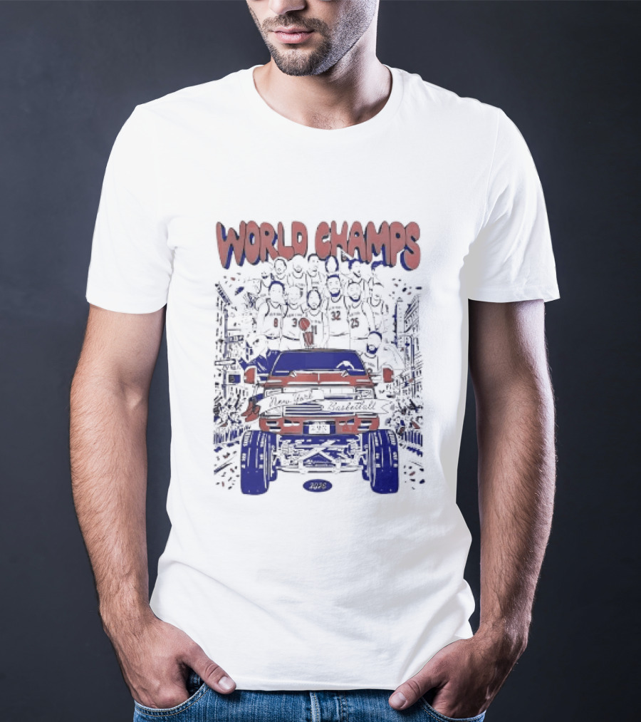 New York Knicks World Champs 2026 Celebration Parade Truck T-Shirt