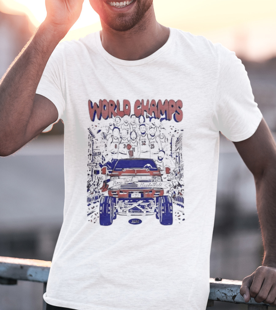 New York Knicks World Champs 2026 Celebration Parade Truck T-Shirt