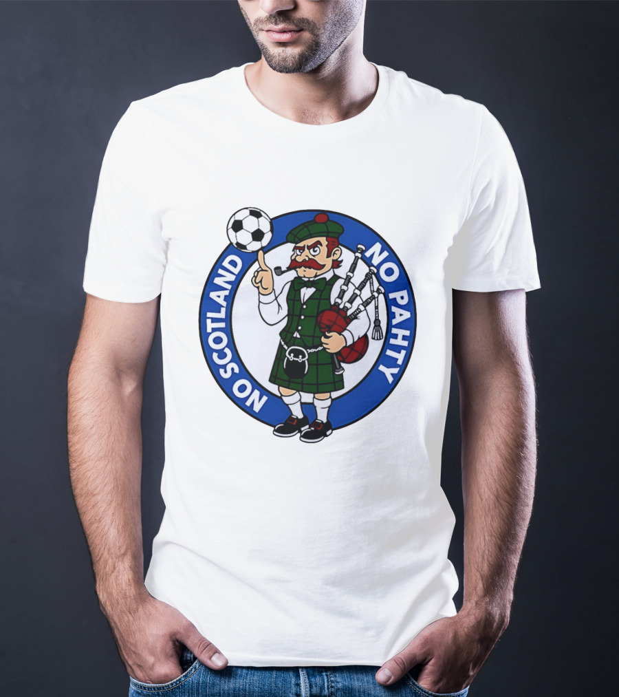 Scottish Football No Scotland No Pahty Bagpipes Soccer Fun T-Shirt