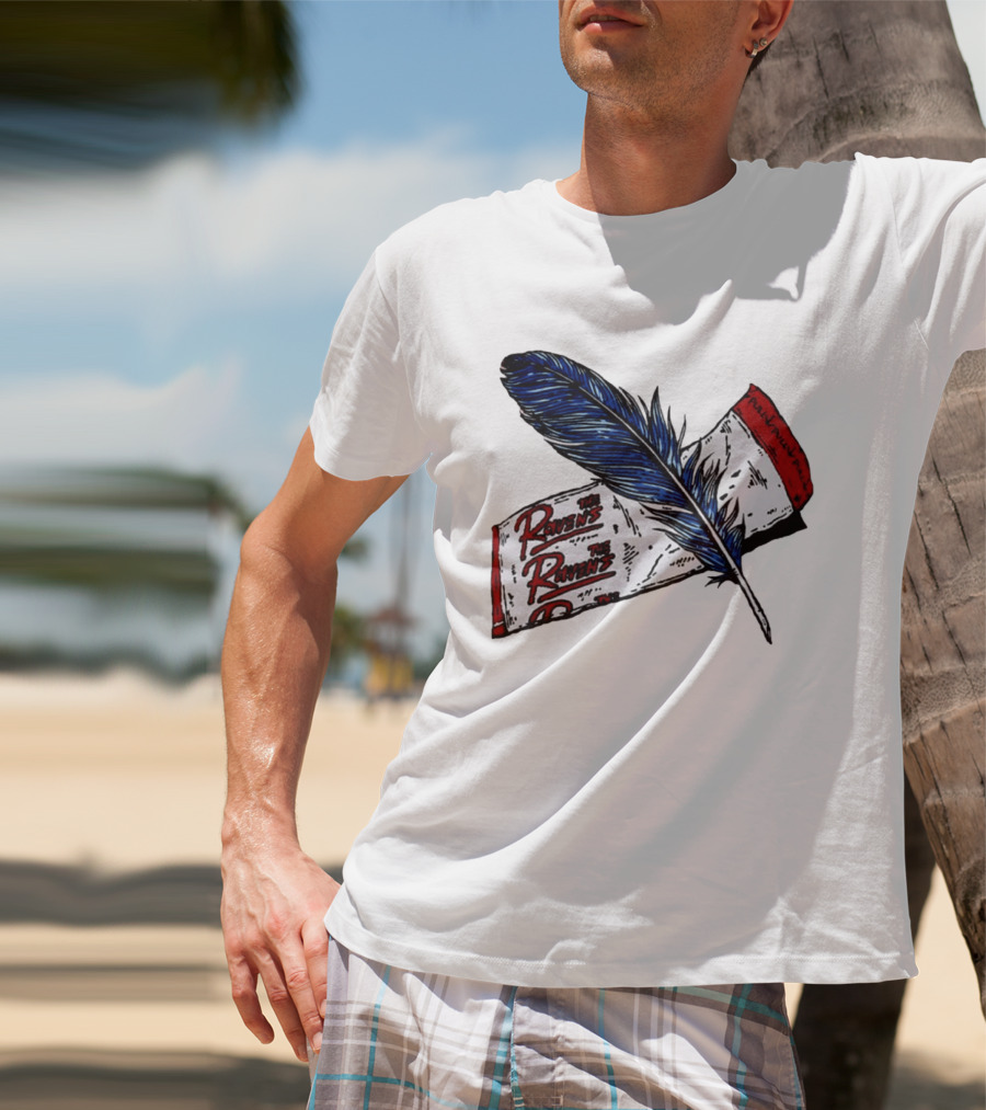 The Ravens Hirotton Blue Feather Pull Pull Pull T-Shirt