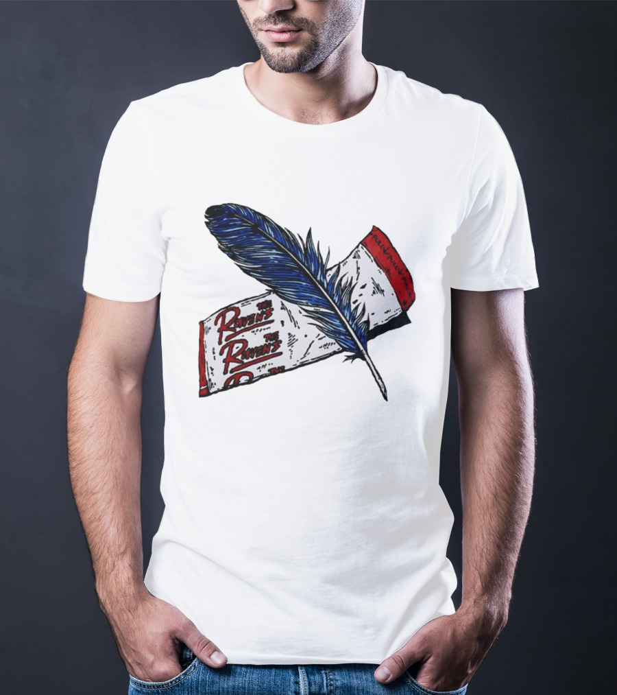 The Ravens Hirotton Blue Feather Pull Pull Pull T-Shirt