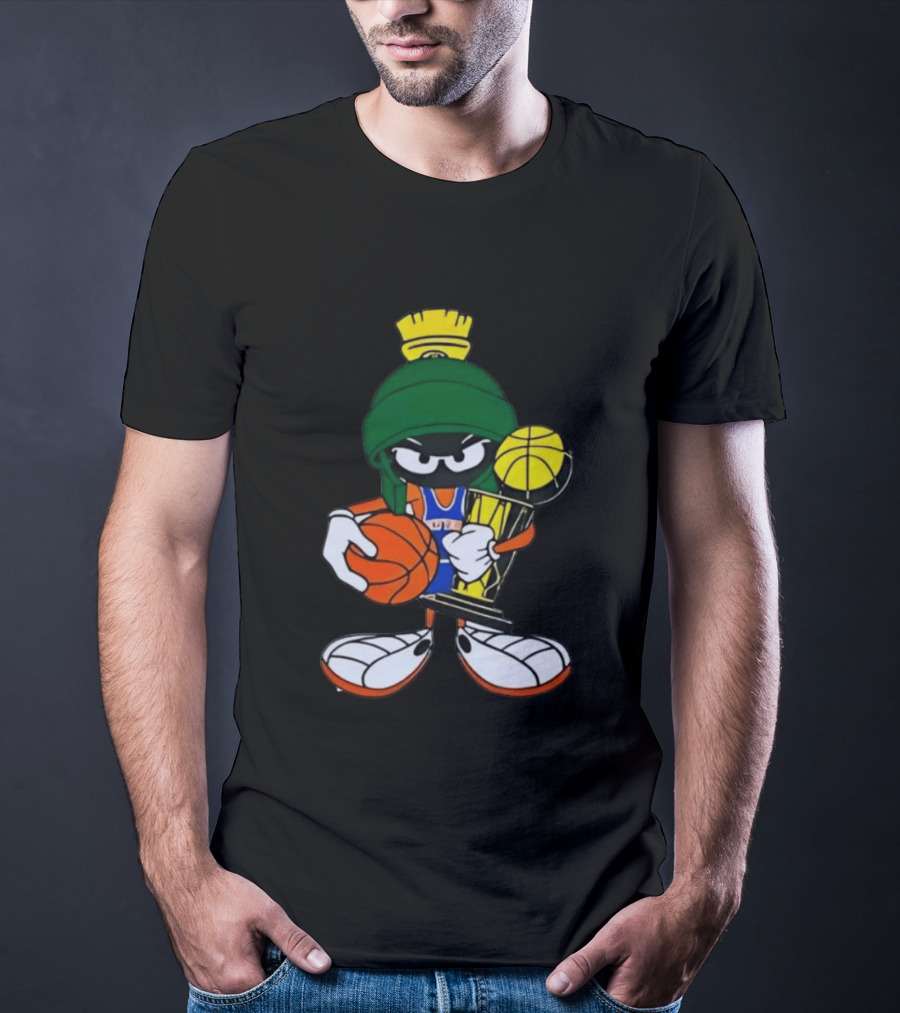 Marvin The Martian NBA Basketball Champion With Trophy T-Shirt